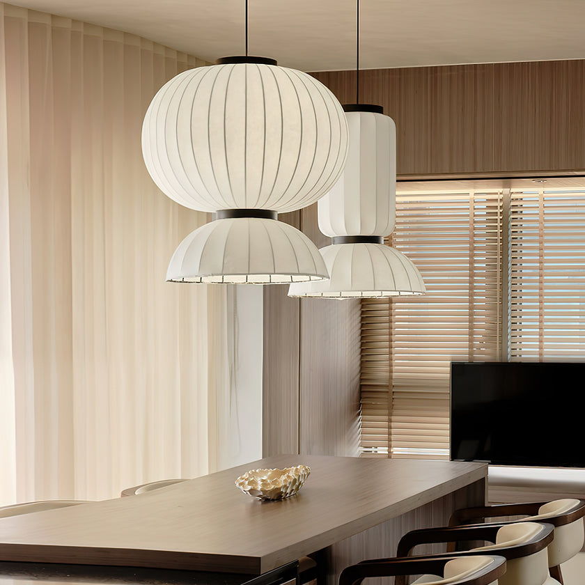 Mulberry Silk Agatha Pendant Light