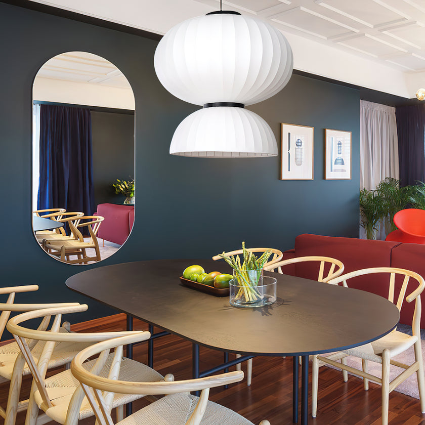 Mulberry Silk Agatha Pendant Light