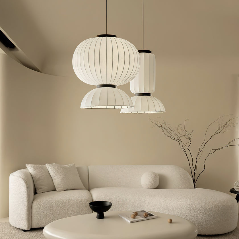 Mulberry Silk Agatha Pendant Light