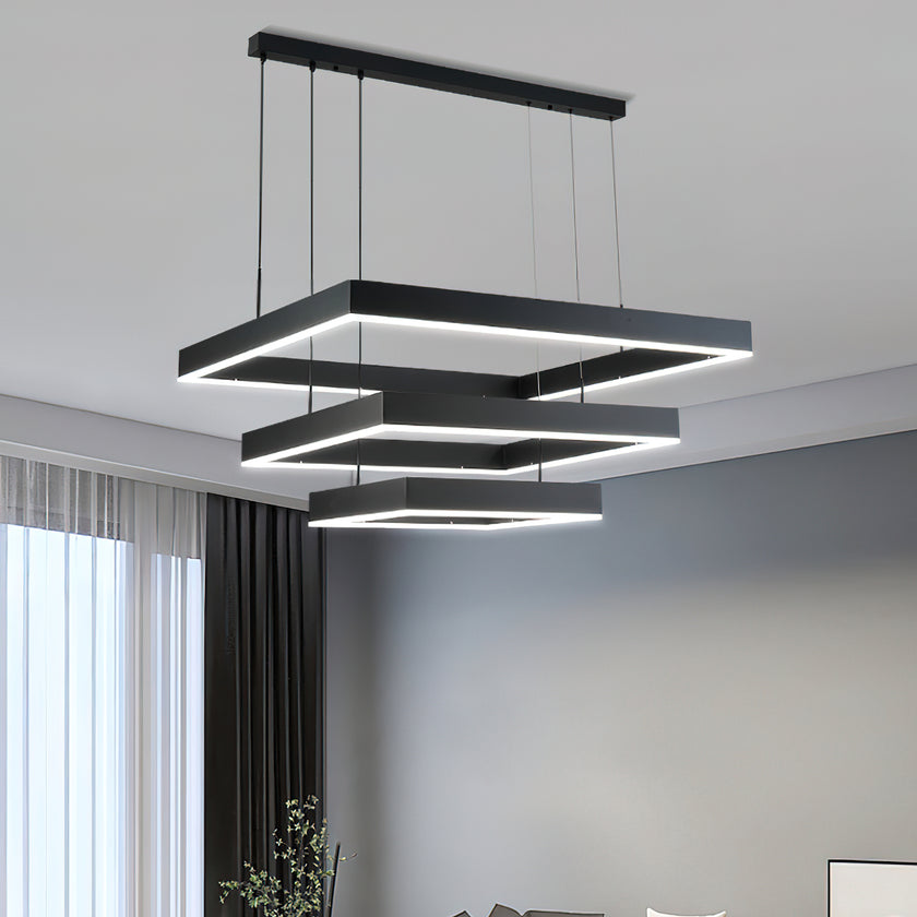 Multi-tier Square Chandelier