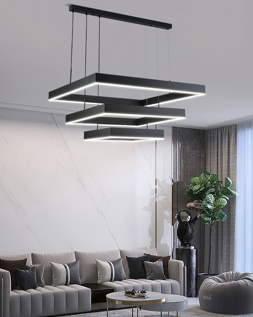 Multi-tier Square Chandelier