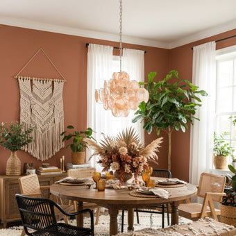 Murano Caramel Disc Chandelier
