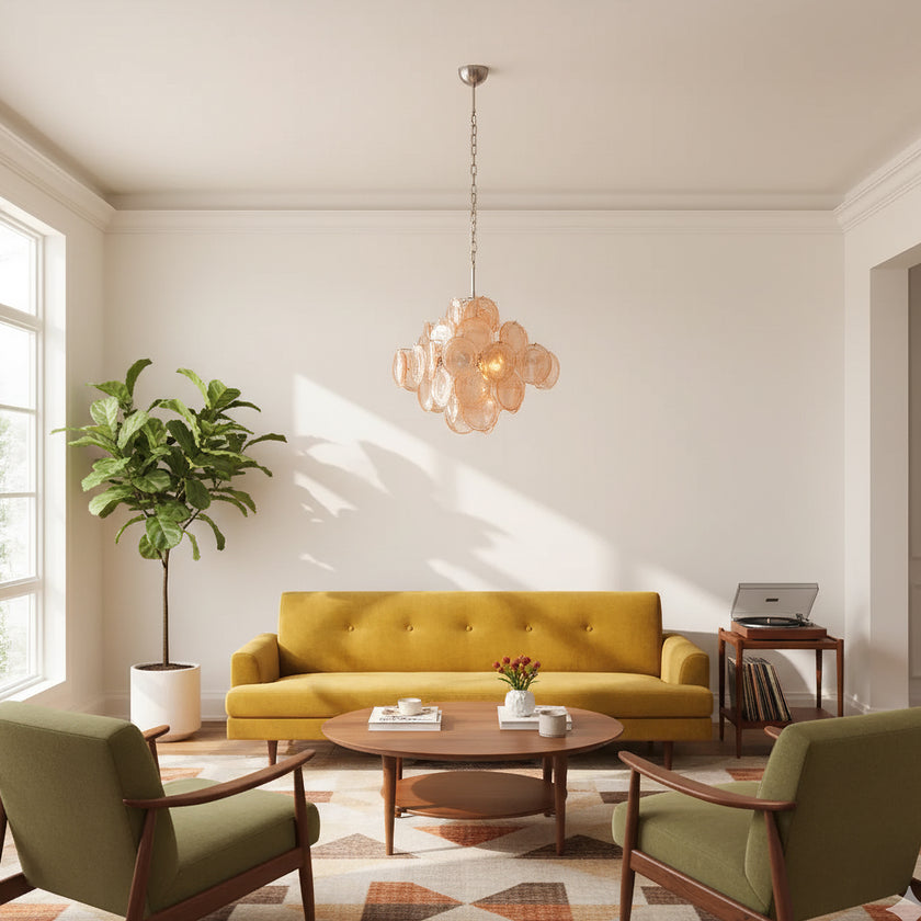 Murano Caramel Disc Chandelier