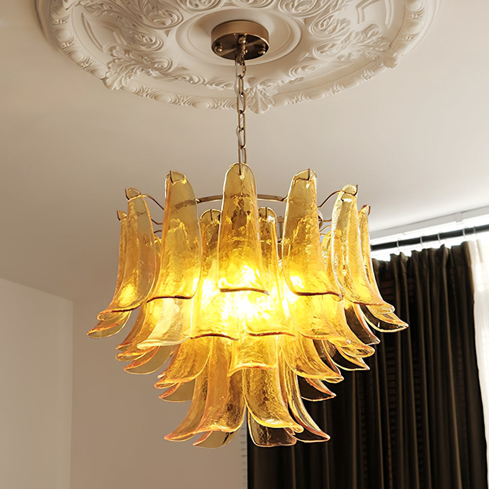 Valenza Glass Leaf Chandelier – detail 2