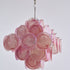 Murano Pink Disc Chandelier