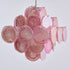 Murano Pink Disc Chandelier