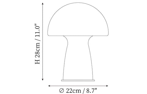 Lampe de Table Champignon — Plans de dimensions 1