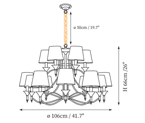 Candelabro Myrna Plissado — Desenhos técnicos 4