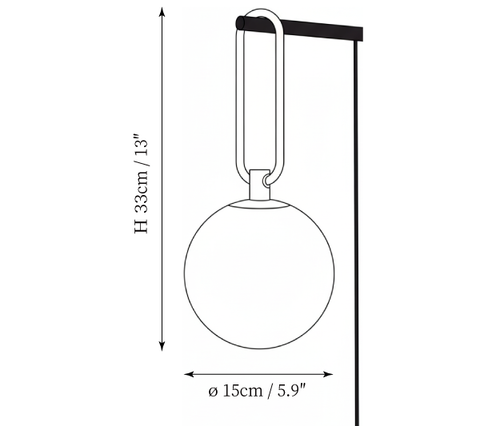 Lámpara de pared NH — Planos de dimensiones 1