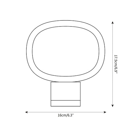 ∅ 6,3″ x H 10,2″ / Dia 16cm x H 26cm