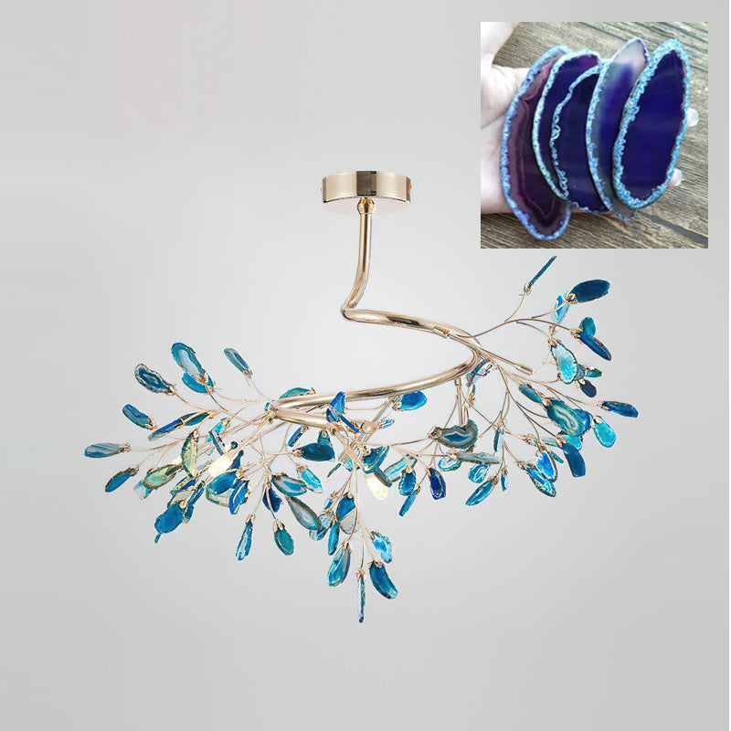 Lustre en agate naturelle