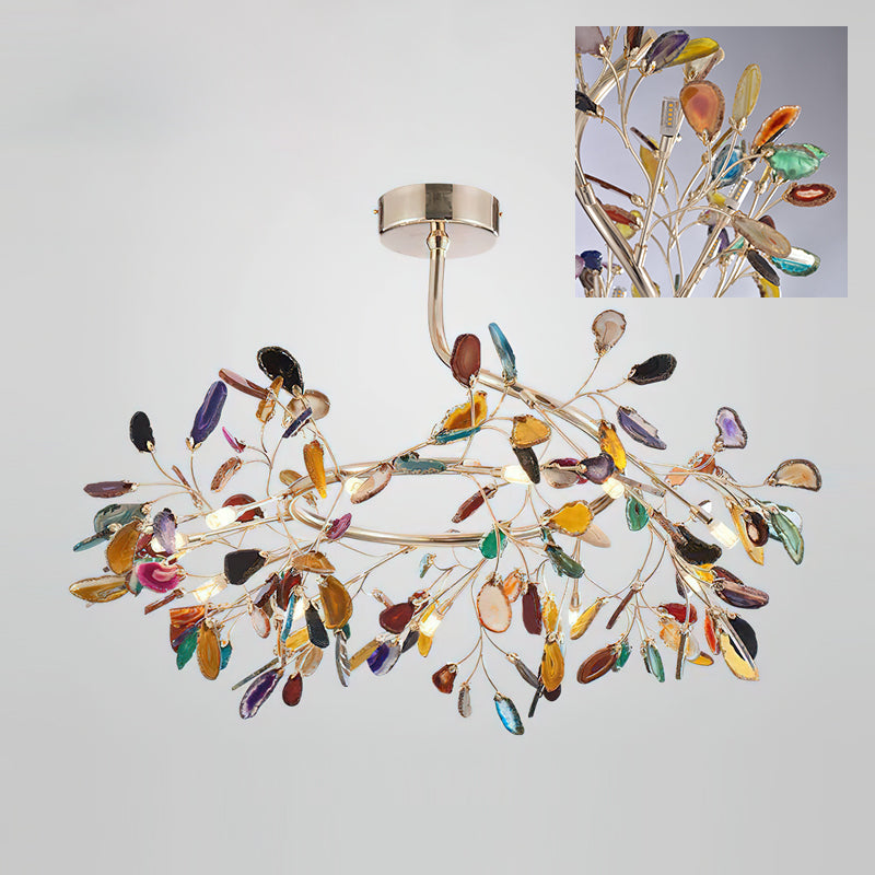 Lustre en agate naturelle