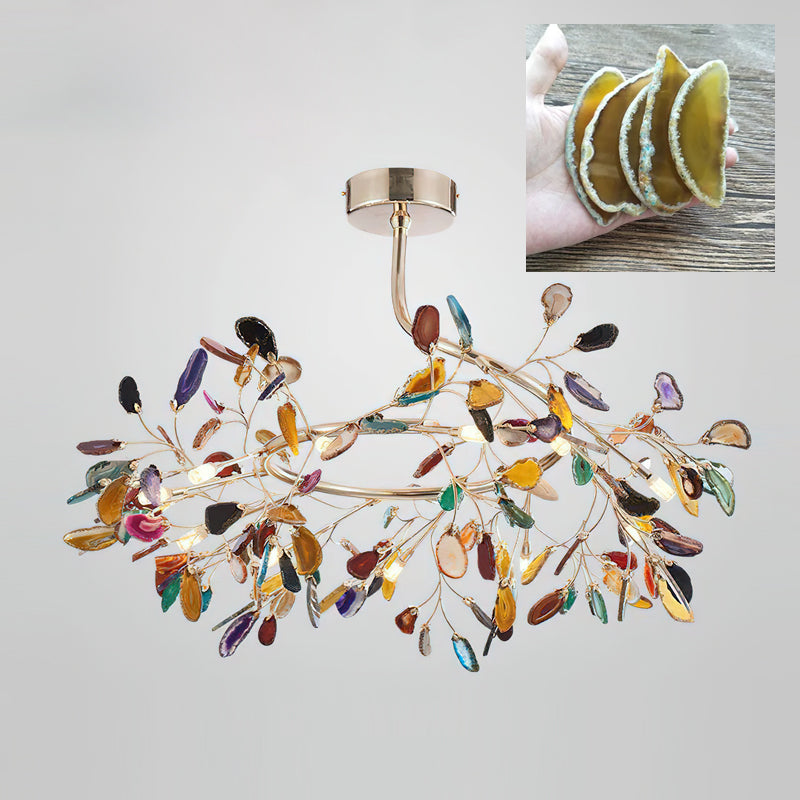 Lustre en agate naturelle