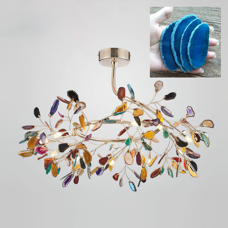 Lustre en agate naturelle