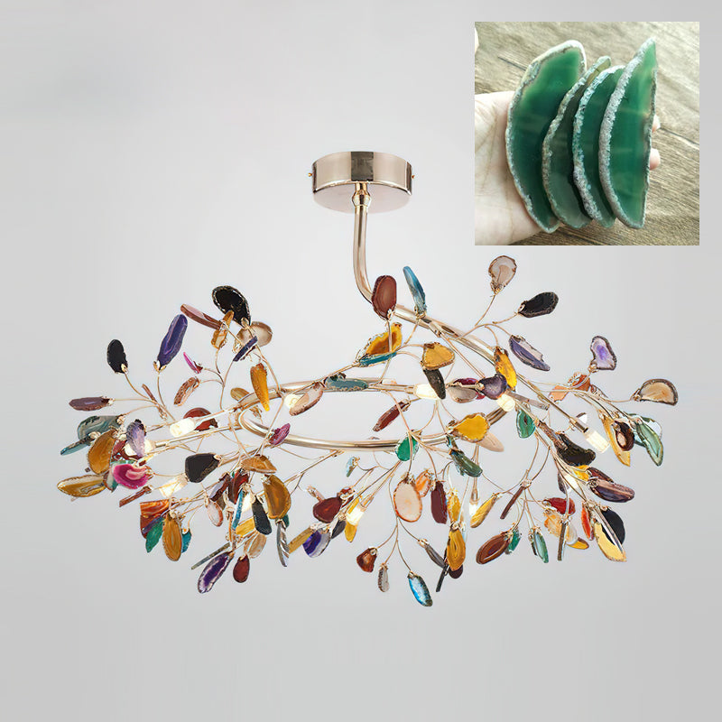 Lustre en agate naturelle