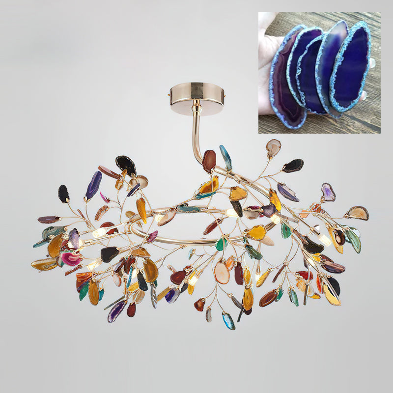 Lustre en agate naturelle