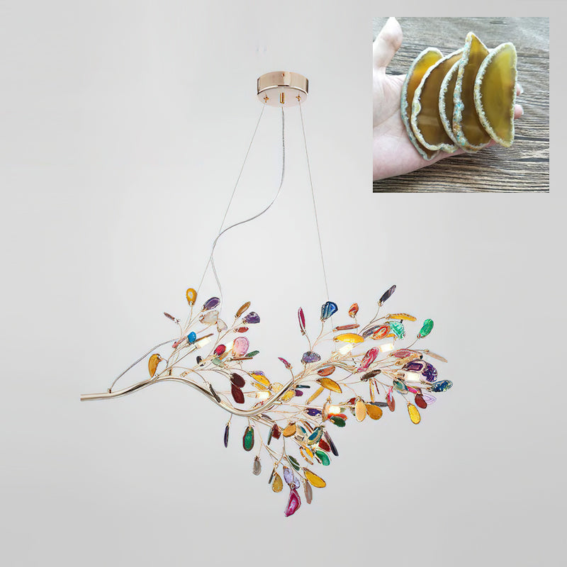 Lustre en agate naturelle