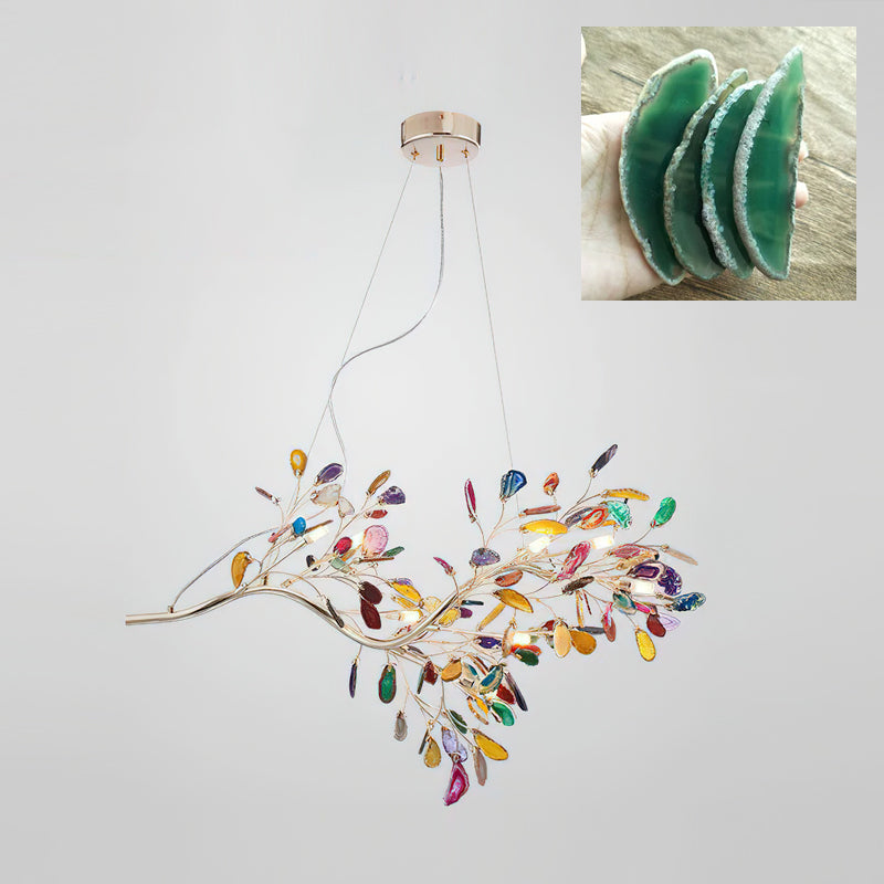 Lustre en agate naturelle