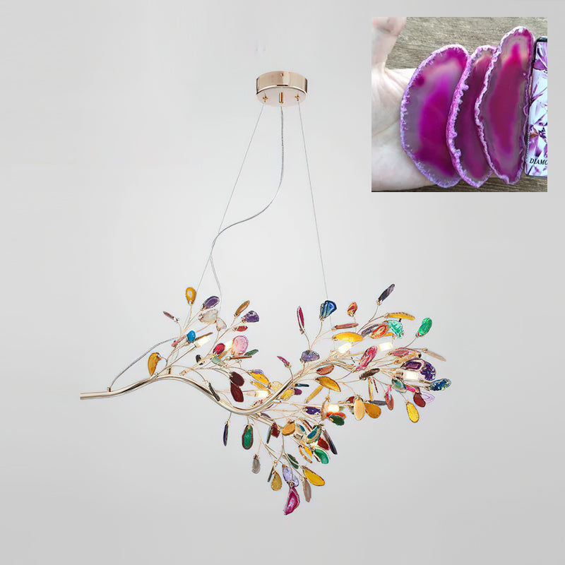 Lustre en agate naturelle