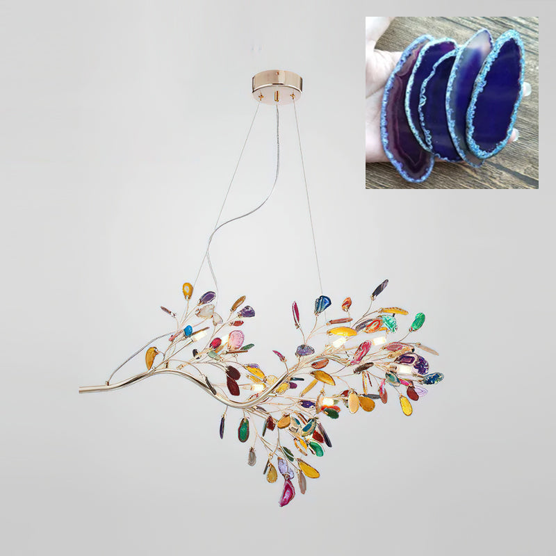 Lustre en agate naturelle