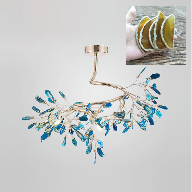 Lustre en agate naturelle