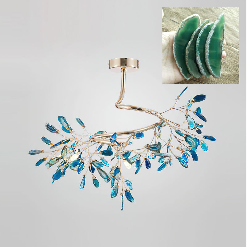 Lustre en agate naturelle