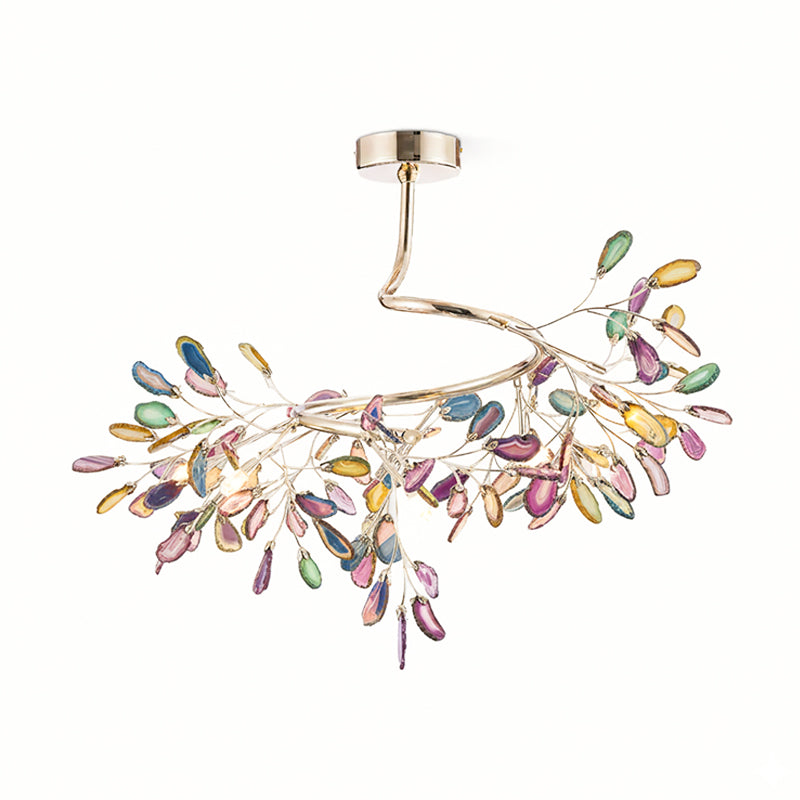 Lustre en agate naturelle