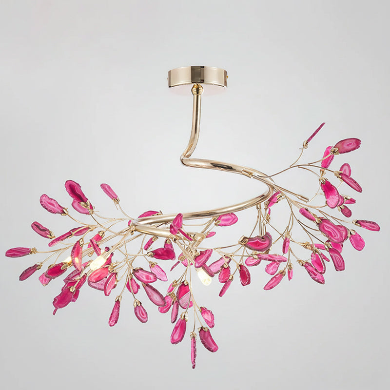 Lustre en agate naturelle