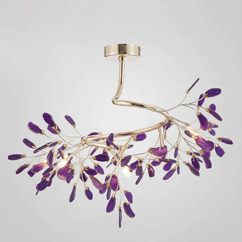 Lustre en agate naturelle