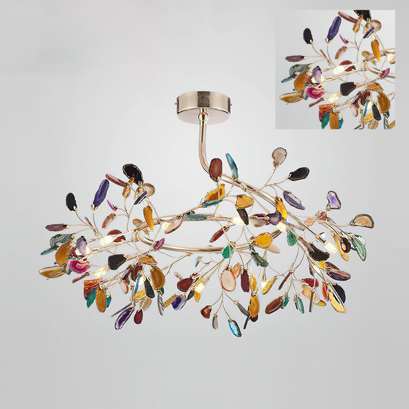 Lustre en agate naturelle