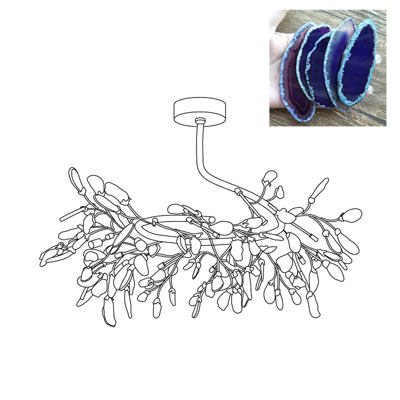 Natuurlijke Agaat Kroonluchter