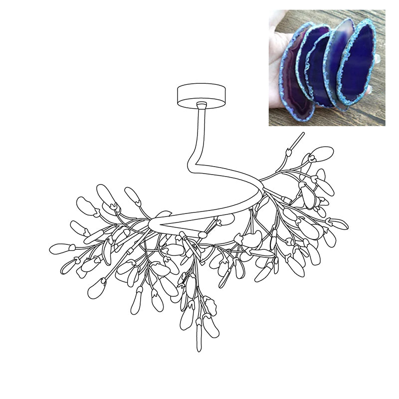 Natuurlijke Agaat Kroonluchter