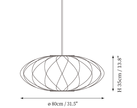 Nelson Bubble Pendant Lamp — Dimension drawings 2