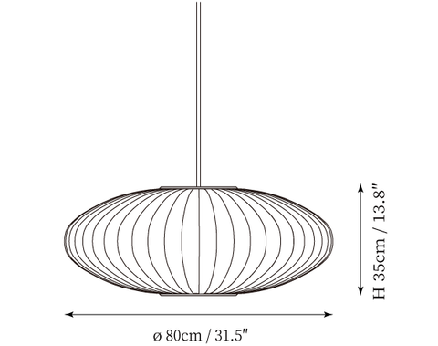 Nelson Bubble Pendant Lamp — Dimension drawings 1