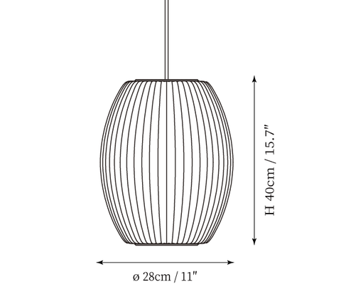 Nelson Bubble Pendant Lamp — Dimension drawings 4