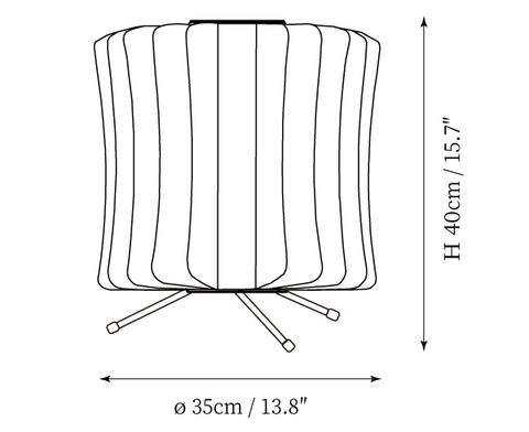 Nelson Tripod Table Lamp — Planos de dimensiones 3