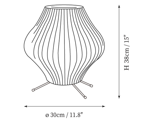 Nelson Tripod Table Lamp — Planos de dimensiones 4