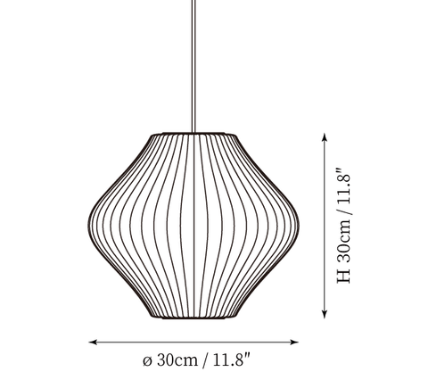 Nelson Bubble Pendant Lamp — Dimension drawings 3