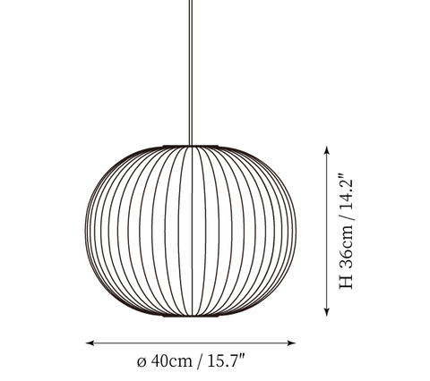 Nelson Bubble Pendant Lamp — Dimension drawings 5