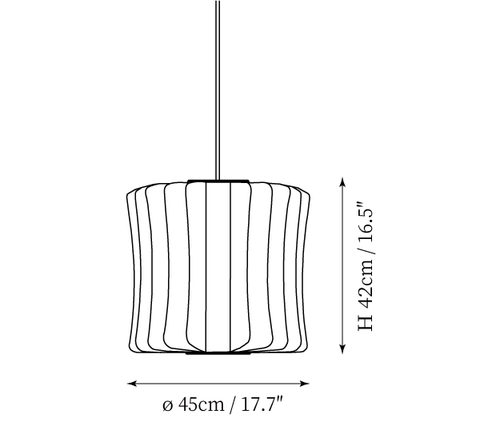 Nelson Bubble Pendant Lamp — Dimension drawings 7