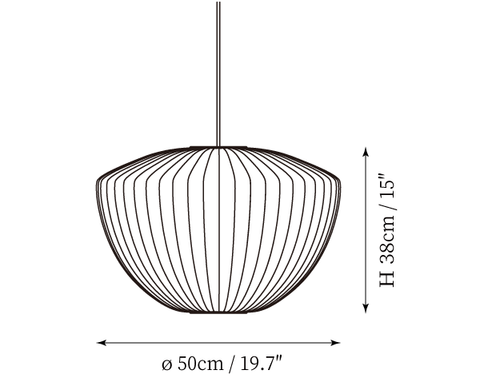 Nelson Bubble Pendant Lamp — Dimension drawings 8