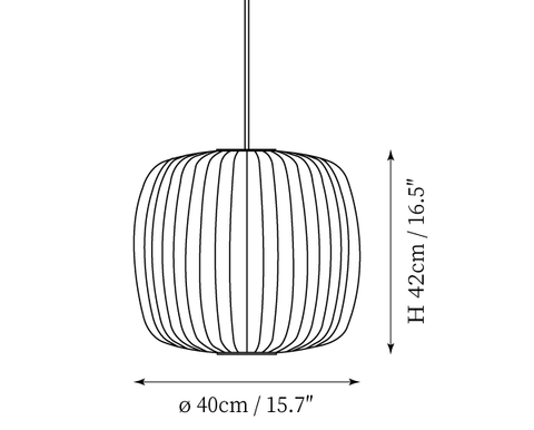Nelson Bubble Pendant Lamp — Dimension drawings 9