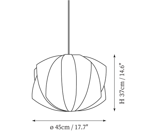 Nelson Bubble Pendant Lamp — Dimension drawings 6