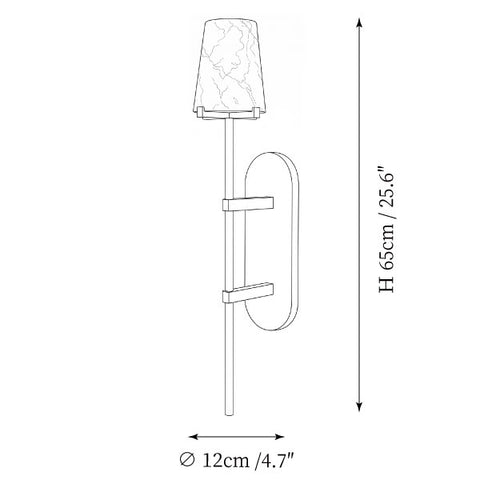 Aplique de Pared Neravelle Alabastro — Planos de dimensiones 1