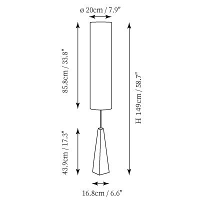 Lampada da Terra Nestor — Disegni dimensionali 1