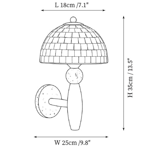 Aplique de Pared Nordalis — Planos de dimensiones 1