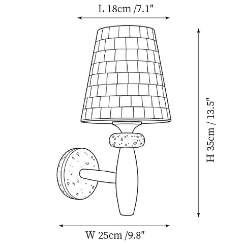 Aplique de Pared Nordalis — Planos de dimensiones 2