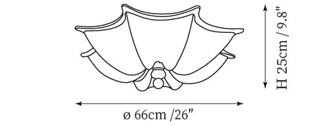 Plafoniera Nuvina — Disegni dimensionali 1