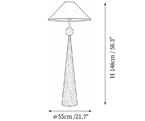 Luminária de Pé Obeliska — Desenhos técnicos 1