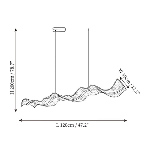 Lustre Ocean Wave — Desenhos técnicos 2